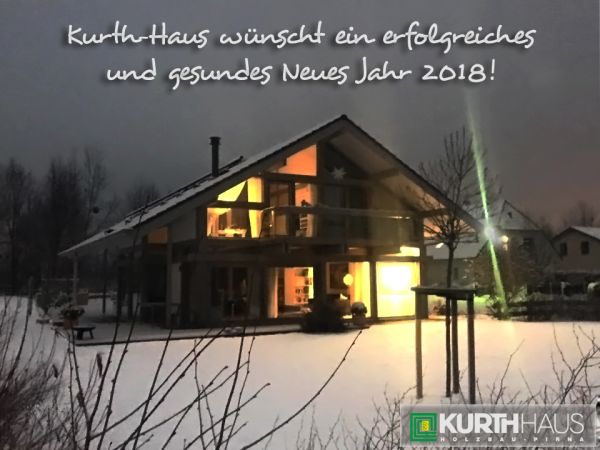Modernes Fachwerkhaus bauen / Neubau – Winter Außenansicht